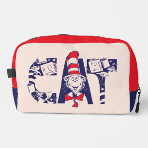 Cat In the Hat Cat Face Text Dopp Kit