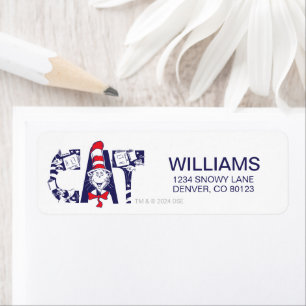 Cat In the Hat   Cat Face Text Label