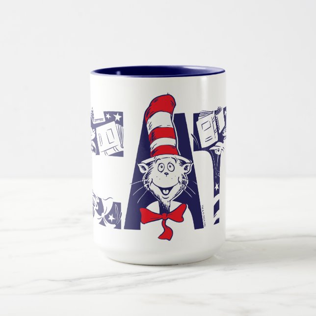 Cat In the Hat | Cat Face Text Mug (Center)