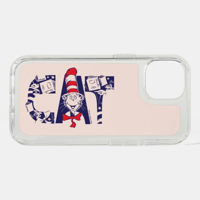 Cat In the Hat | Cat Face Text Speck iPhone Case (Horz)