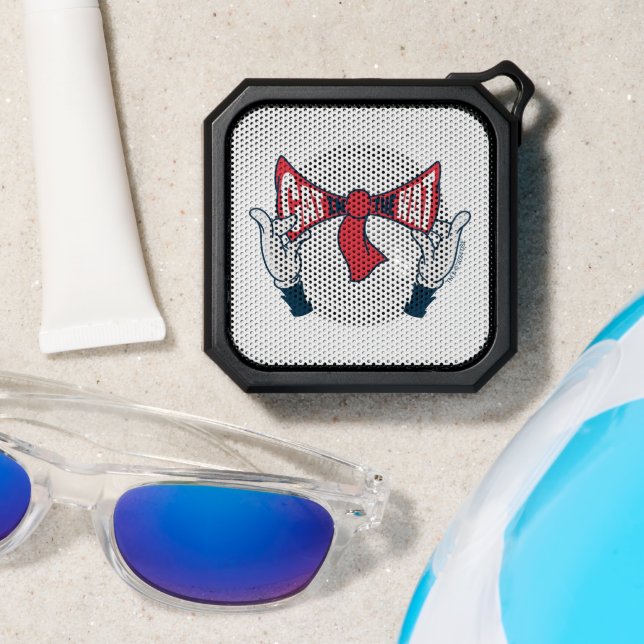 Cat In the Hat | Cat Text Bow Tie Bluetooth Speaker (Insitu(Beach))