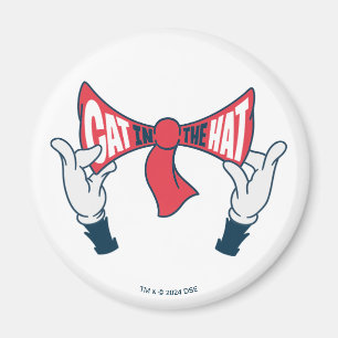 Cat In the Hat Cat Text Bow Tie Magnet