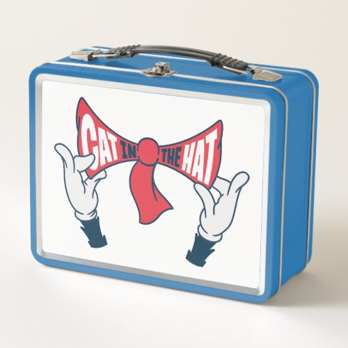 Cat In the Hat  Cat Text Bow Tie Metal Lunch Box