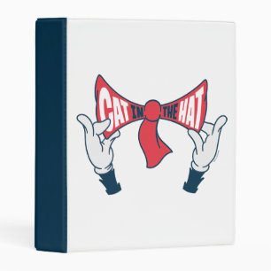 Cat In the Hat   Cat Text Bow Tie Mini Binder
