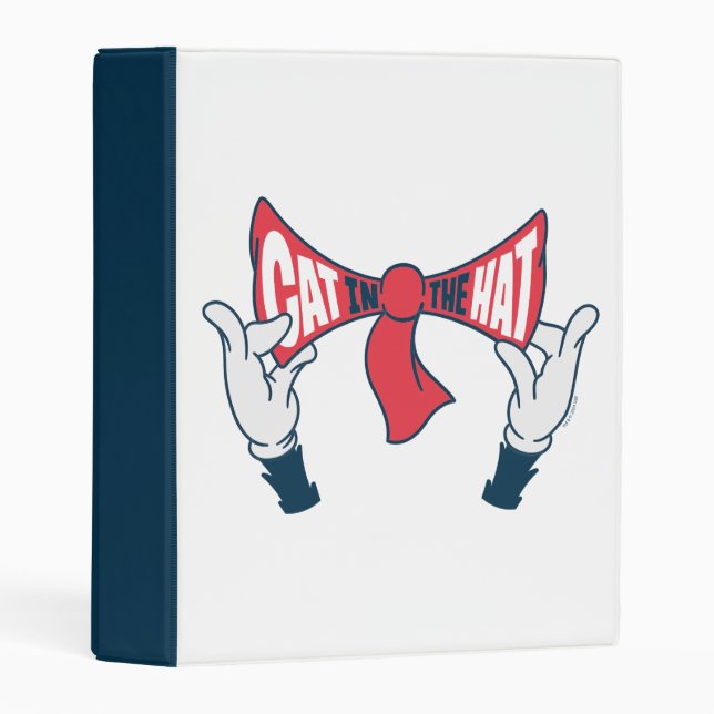 Cat In the Hat | Cat Text Bow Tie Mini Binder (Front/Spine)