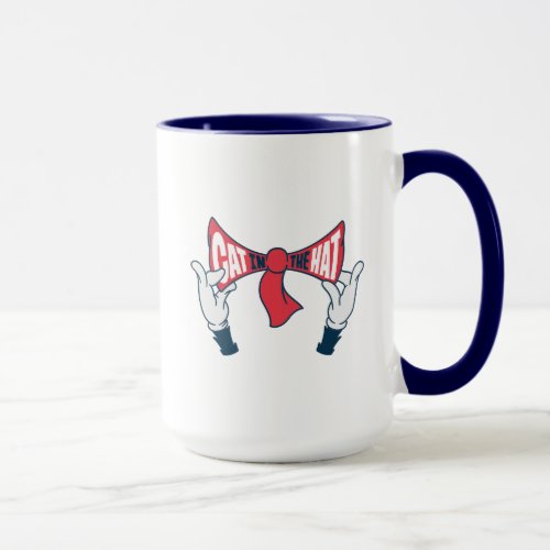 Cat In the Hat  Cat Text Bow Tie Mug