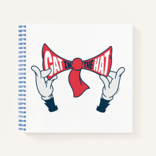 Cat In the Hat Cat Text Bow Tie Notebook