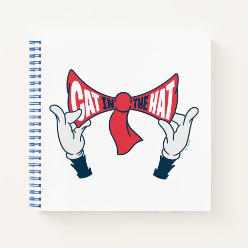 Cat In the Hat  Cat Text Bow Tie Notebook