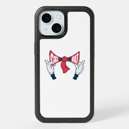 Cat In the Hat  Cat Text Bow Tie iPhone 15 Case