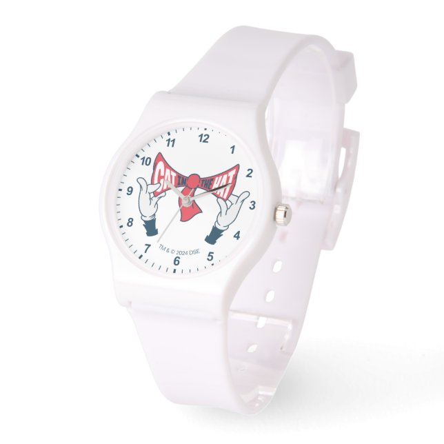 Cat In the Hat | Cat Text Bow Tie Watch (Angle)