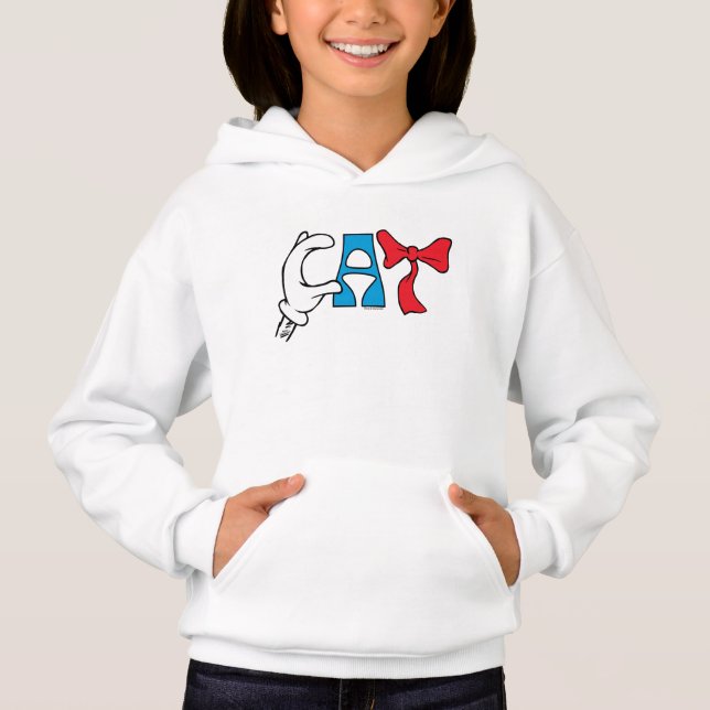 Cat In the Hat | Cat Text Hoodie (Front)
