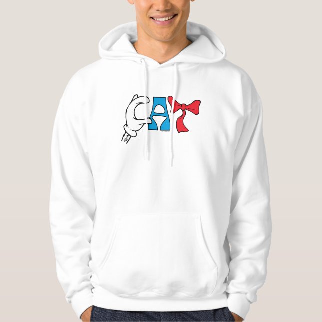 Cat In the Hat | Cat Text Hoodie (Front)