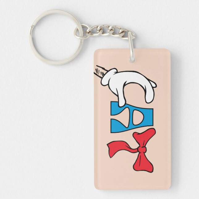 Cat In the Hat | Cat Text Keychain (Front)