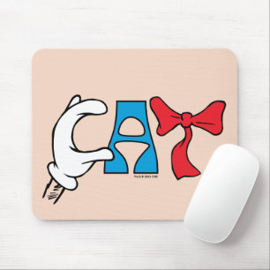 Cat In the Hat Cat Text Mouse Pad