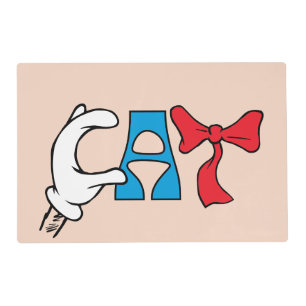 Cat In the Hat Cat Text Placemat