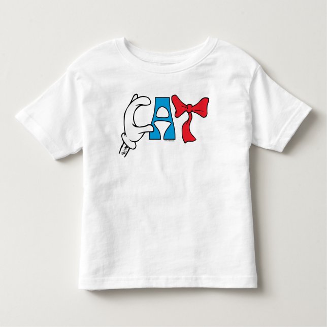 Cat In the Hat | Cat Text Toddler T-shirt (Front)