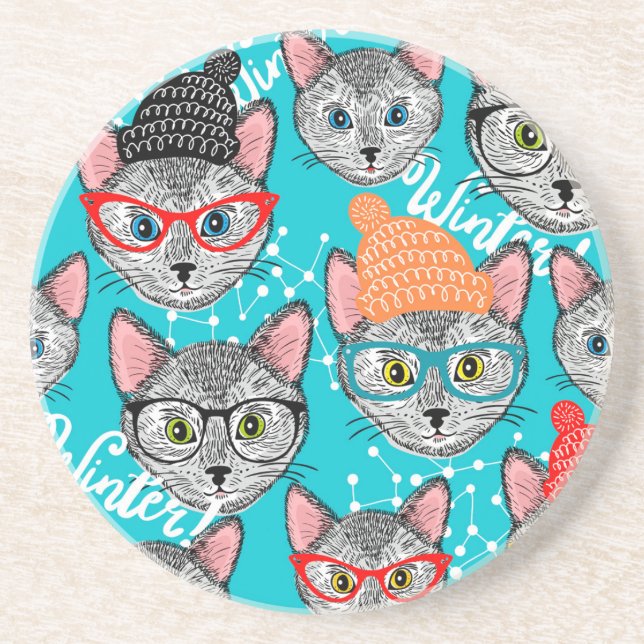 Cat in the hat coaster (Front)