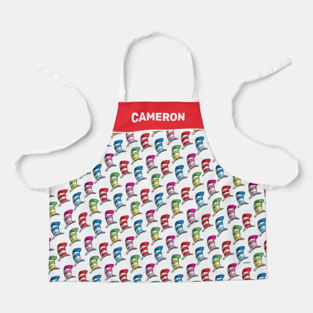 Cat In The Hat Colorful Hat Pattern Apron (Front)