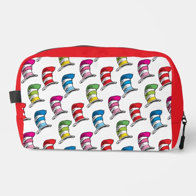 Cat In The Hat Colorful Hat Pattern Dopp Kit (Front)
