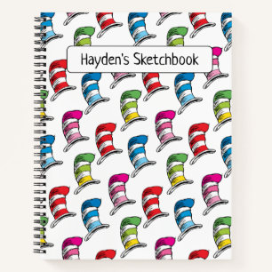 Cat in the Hat Colorful Hat Pattern Drawing Notebook