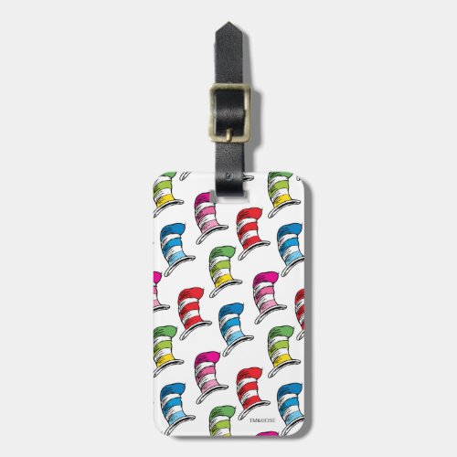 Cat In The Hat Colorful Hat Pattern Luggage Tag
