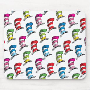 Cat In The Hat Colorful Hat Pattern Mouse Pad