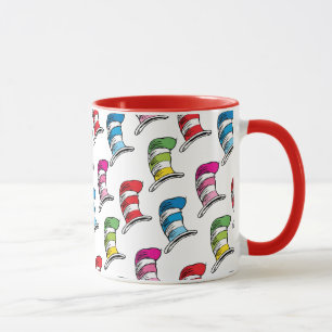 Cat In The Hat Colorful Hat Pattern Mug