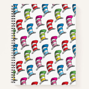 Cat In The Hat Colorful Hat Pattern Notebook