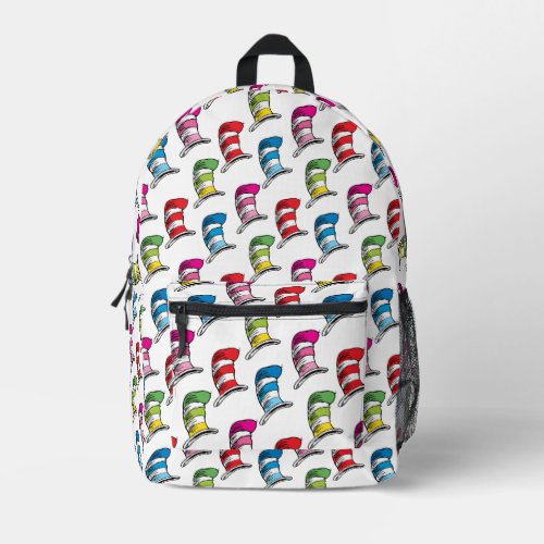 Cat In The Hat Colorful Hat Pattern Printed Backpack