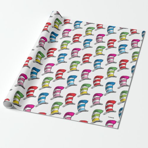 Cat In The Hat Colorful Hat Pattern Wrapping Paper