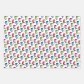 Cat In The Hat Colorful Hat Pattern Wrapping Paper Sheets (Front 3)