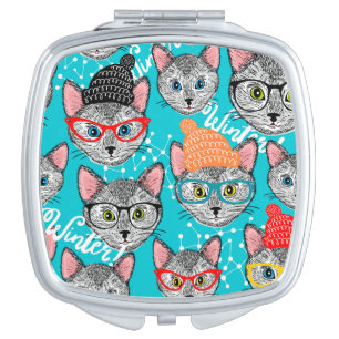 Cat in the hat compact mirror