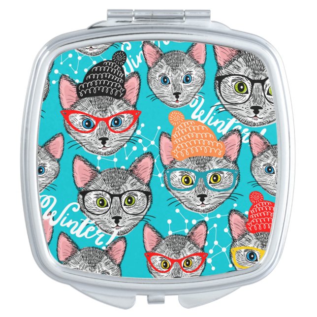 Cat in the hat compact mirror (Front)