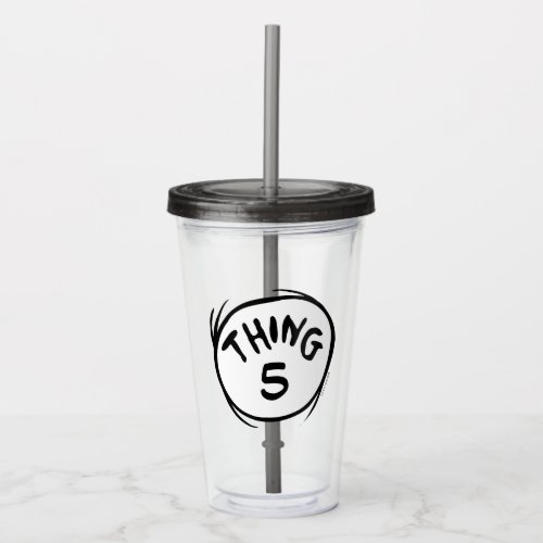 Cat in the Hat Custom Thing Two Acrylic Tumbler