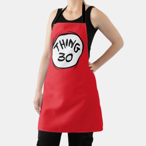 Cat in the Hat Custom Thing Two Apron