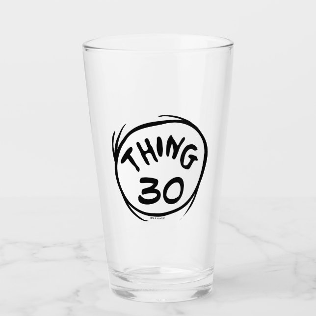 Cat in the Hat |Custom Thing Two Glass (Front)