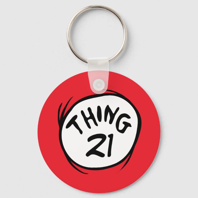 Cat in the Hat |Custom Thing Two Keychain (Front)