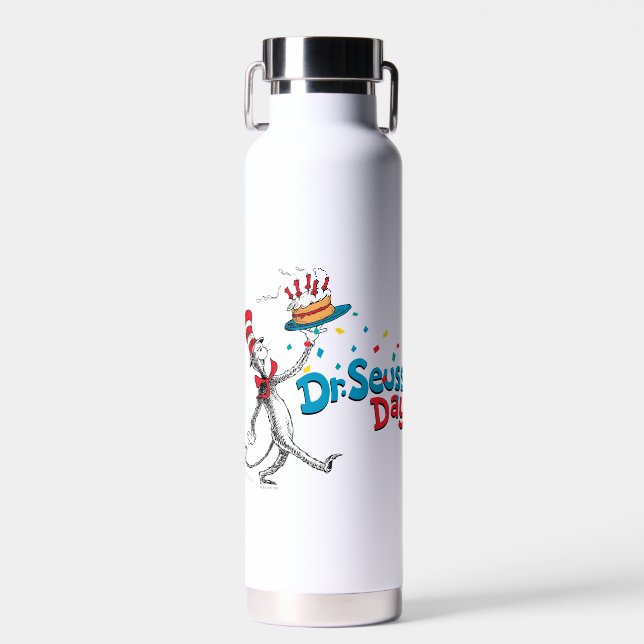 Cat in the Hat | Dr. Seuss Day Water Bottle (Front)