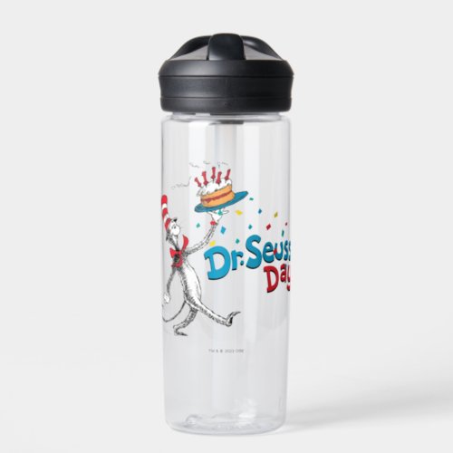 Cat in the Hat  Dr Seuss Day Water Bottle