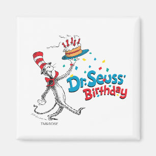 Cat in the Hat Dr. Seuss's Birthday Magnet