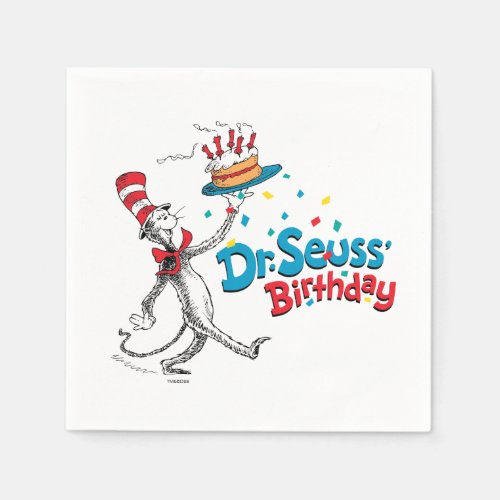 Cat in the Hat  Dr Seusss Birthday Napkins