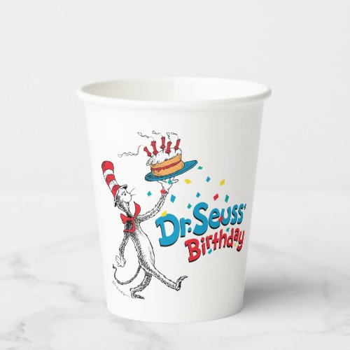 Cat in the Hat  Dr Seusss Birthday Paper Cups