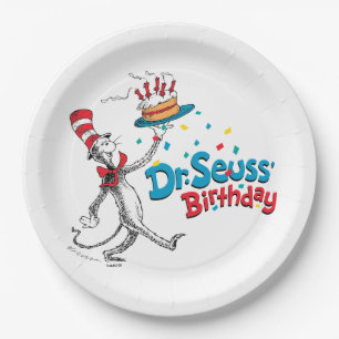 Cat in the Hat Dr. Seuss's Birthday Paper Plates