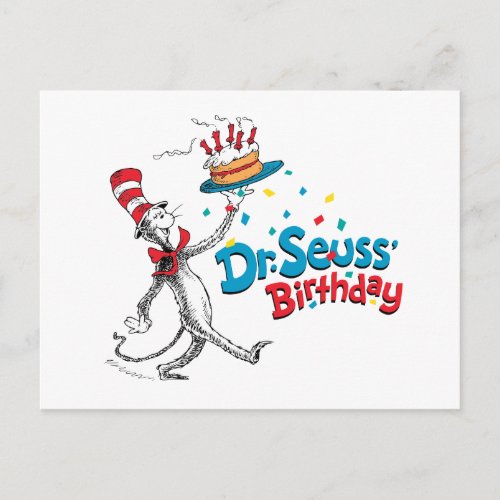 Cat in the Hat  Dr Seusss Birthday Postcard