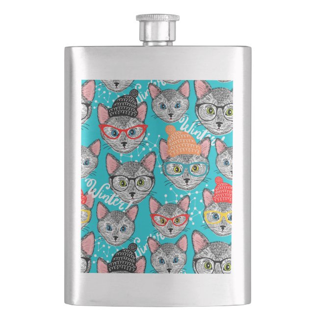 Cat in the hat flask (Front)