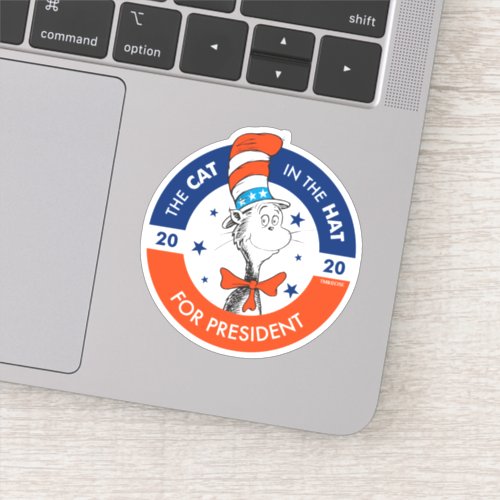 Cat in the Hat for President Sticker