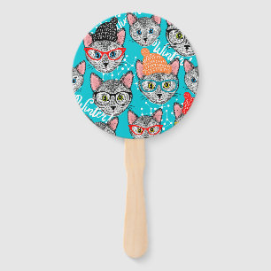 Cat in the hat hand fan