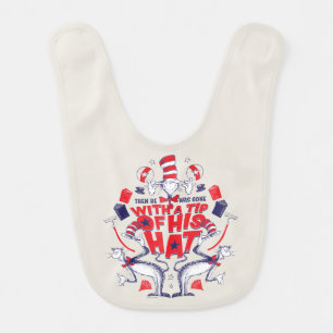 Cat in the Hat He Was Gone With A Tip of His Hat Baby Bib
