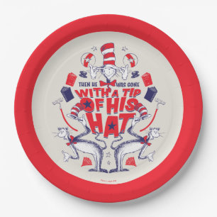 Cat in the Hat He Was Gone With A Tip of His Hat Paper Plates