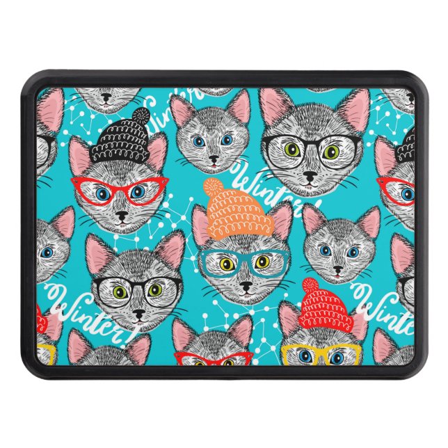 Cat in the hat hitch cover (Front)